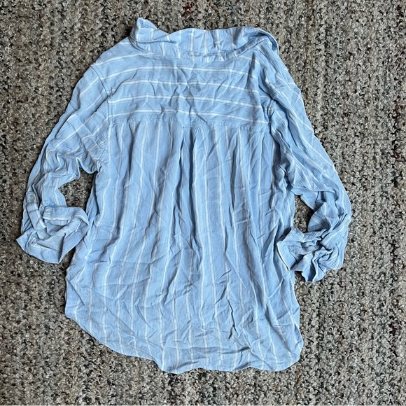 MIX by 41 Hawthorne Blue White Stripe Button Down L - Picture 4 of 4